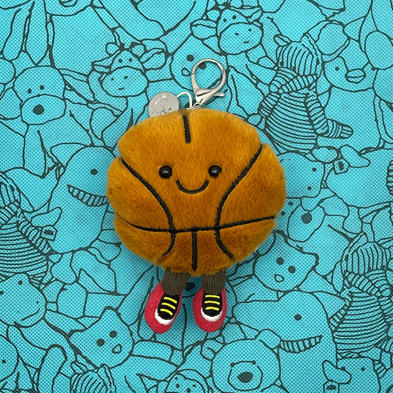 Assorted Plush Keychain Charms — Cute Animal & Food Bag Accessories