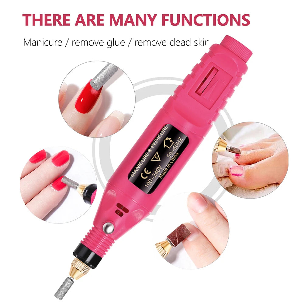LULAA Electric Nail Drill Machine Set — Professional Manicure & Pedicure Tool
