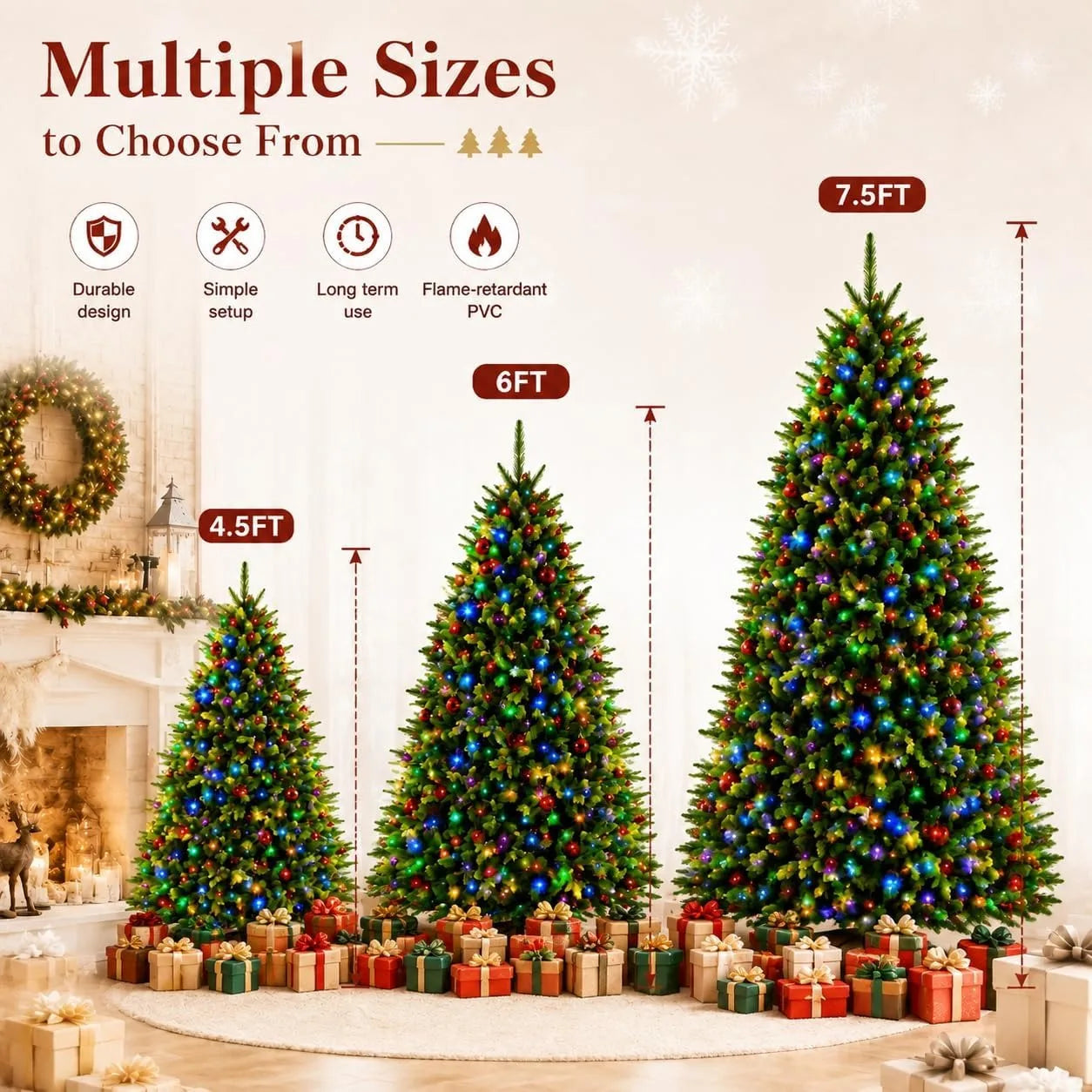 ANIXOL Artificial Christmas Tree — Full Layered Profile for Holiday Decor