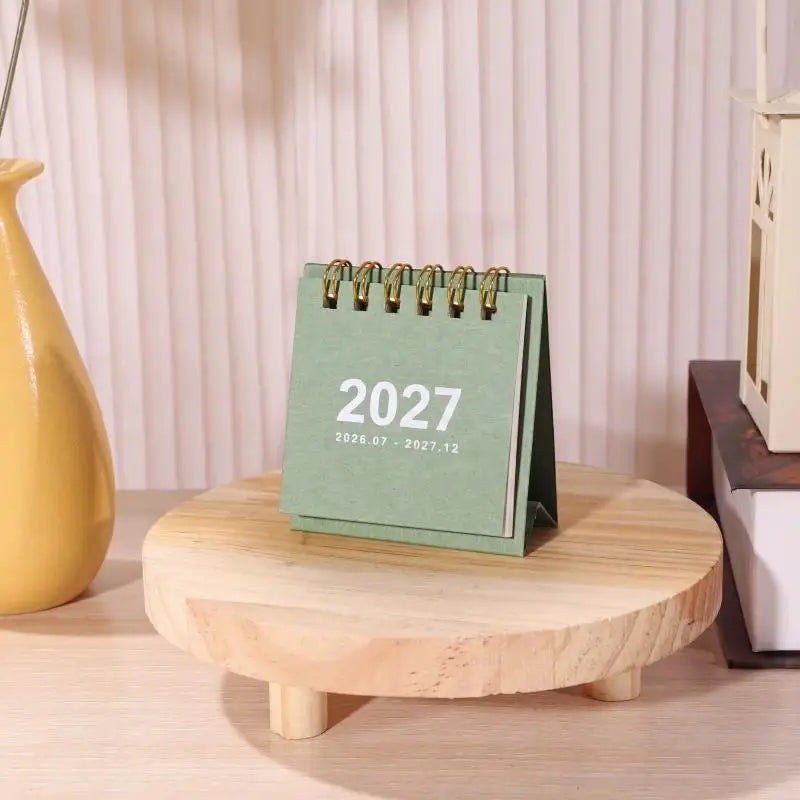 Mini Desktop Calendar — Portable Daily Planner for Office and Home