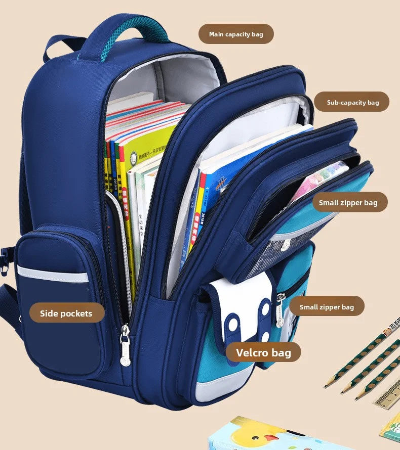 Kids Rolling School Bag — High Capacity Trolley Backpack with Wheels