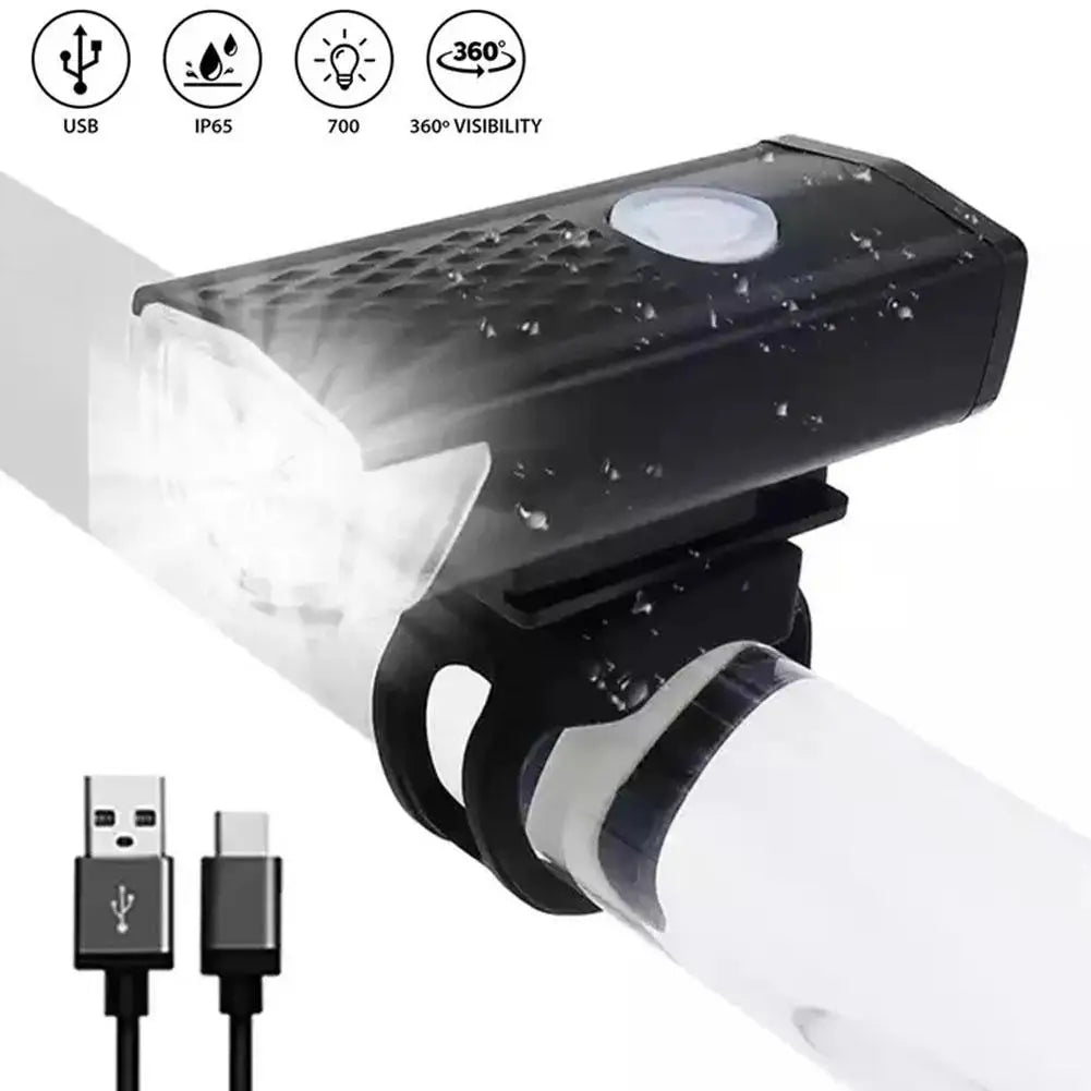 Rechargeable Bicycle LED Light Set — High Brightness Front and Rear Cycling Lamps