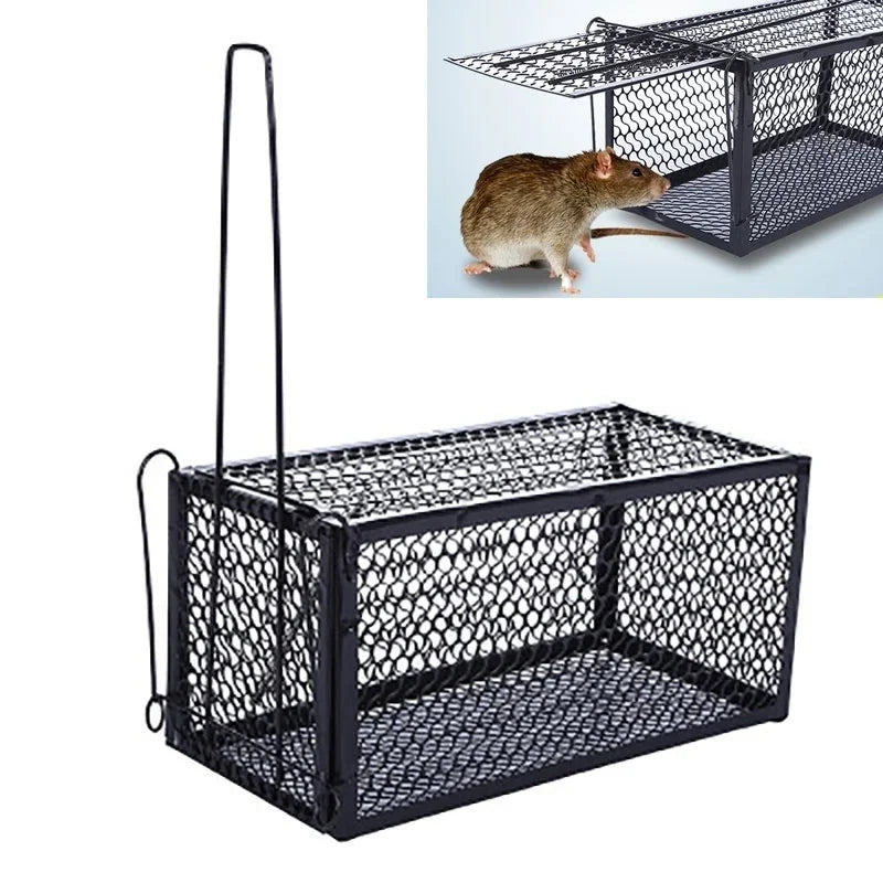 Self-Locking Metal Mouse Trap — Reusable Iron Pest Catcher for Indoor or Outdoor Use