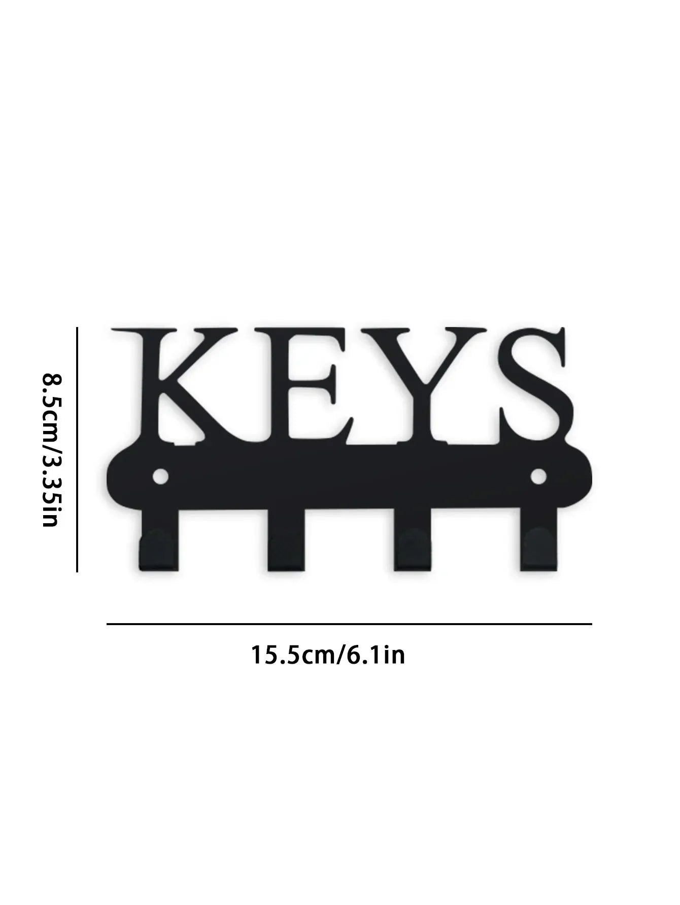 Wall-Mounted Metal Key Holder — Decorative Space-Saving Organizer