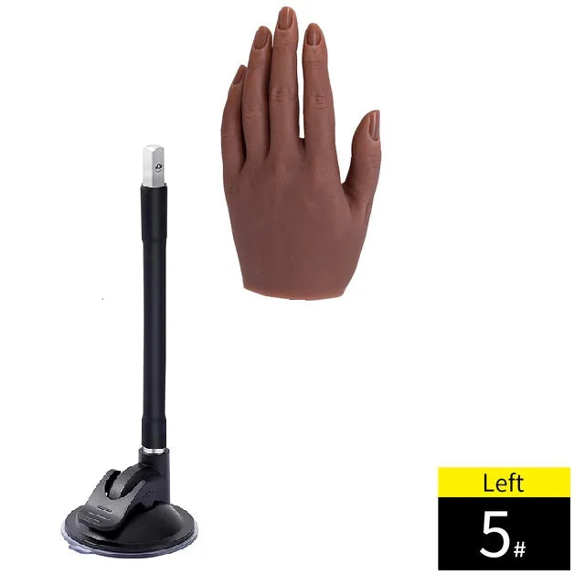 Zishine Nail Practice Hand Model — Realistic Silicone Mannequin with Stand
