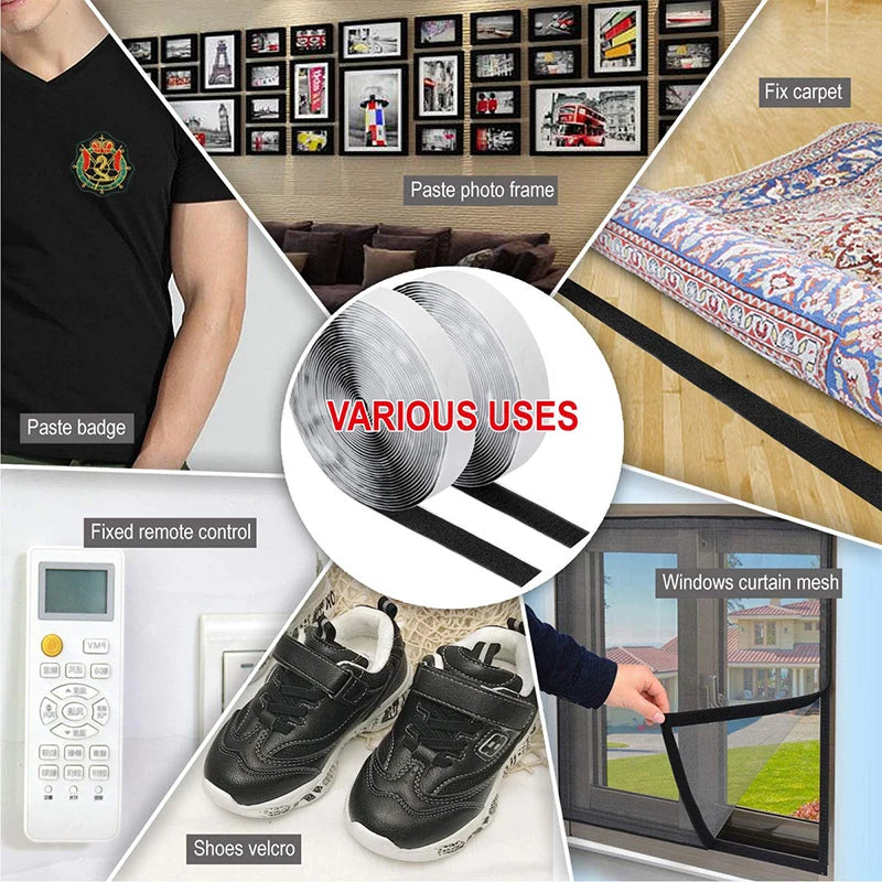 Self-Adhesive Hook and Loop Tape — Strong Fastener for DIY Projects