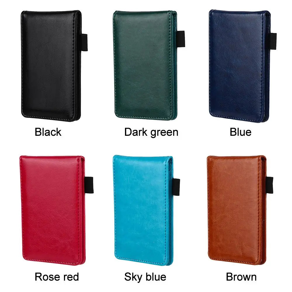 Leather Mini Pocket Notebook — Compact A7 Planner for Daily Memos
