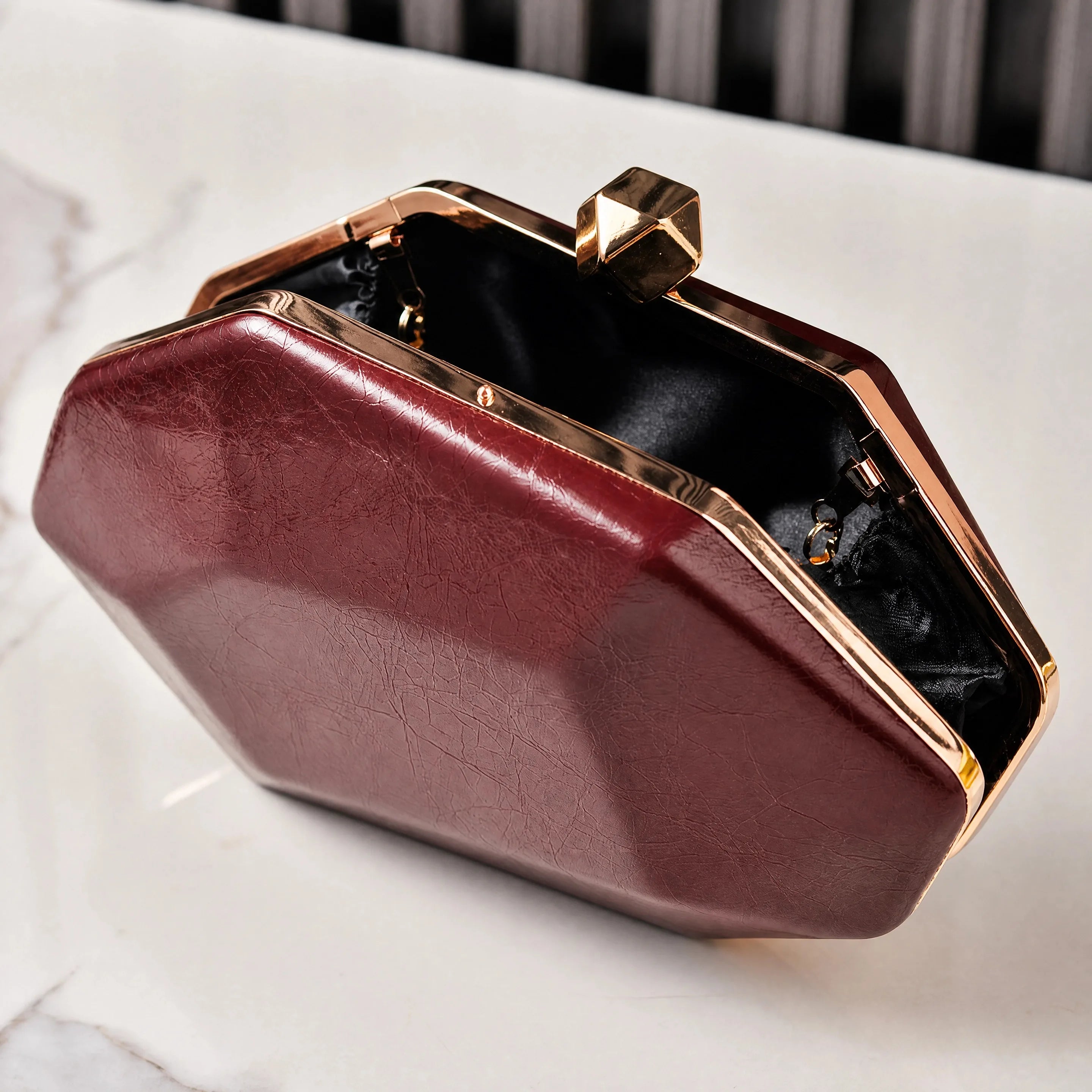 Cherielu Holographic Evening Clutch — Irregular Polygon Party Handbag