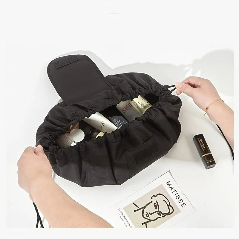 Drawstring Makeup Bag — Large Capacity Waterproof Travel Organizer
