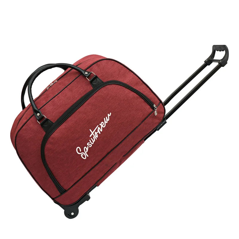 Felemi Foldable Trolley Duffle Bag — Large Capacity Travel Luggage