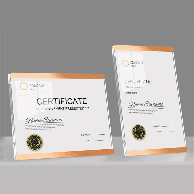 ZHOUZHI Acrylic Sign Holder — Professional Menu and Certificate Display Stand