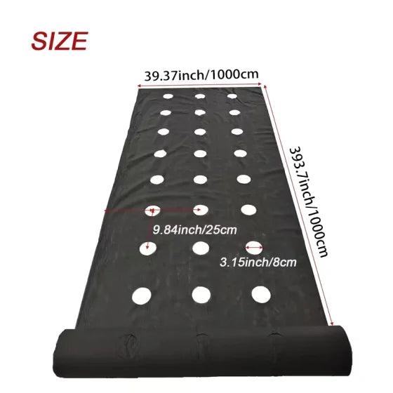 Perforated Weed Barrier Fabric — Breathable Non-Woven Garden Mat