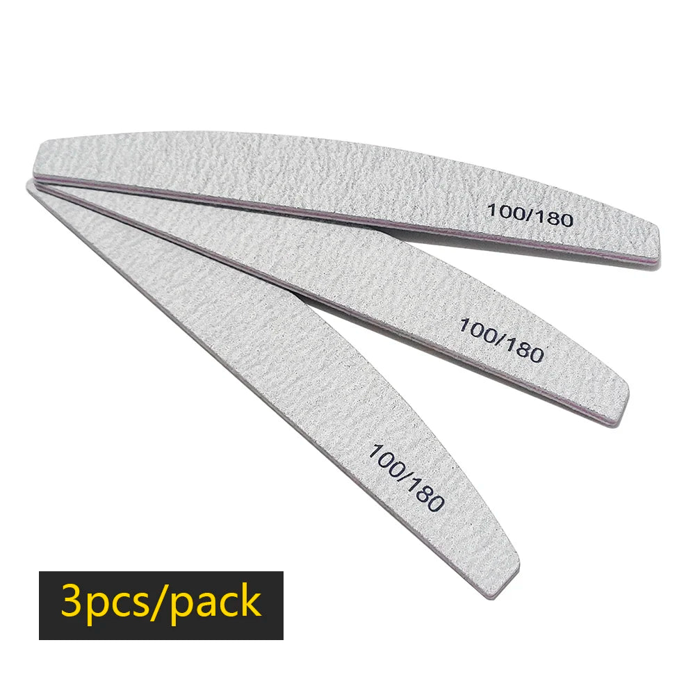 Lurayee Half Moon Nail File Buffers — Professional Sanding & Shaping Tool