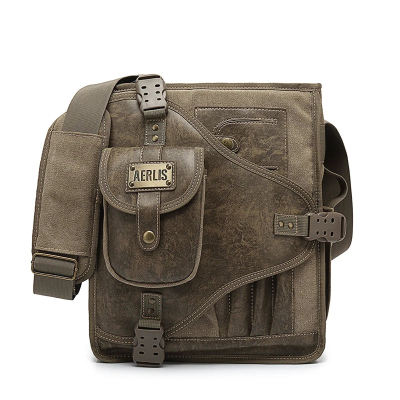 IGETBAG Canvas Messenger Bag — Casual Business Shoulder Satchel