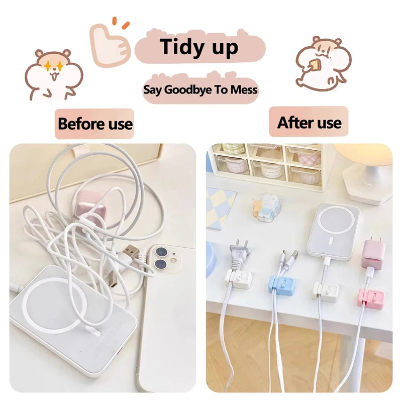 Desk Edge Cable Management Clips — No-Drill Cord Organizer for Charging Wires
