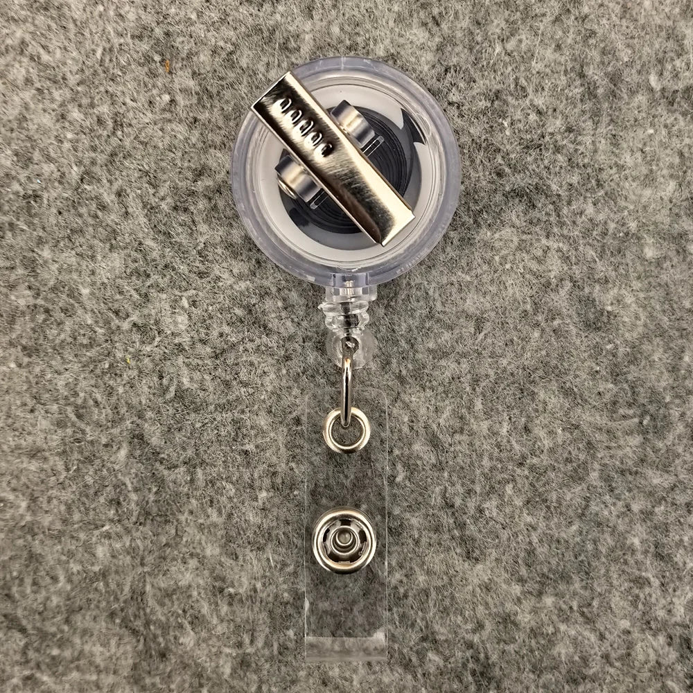 Retractable Badge Reel — Adjustable ID Card Holder for Work and School