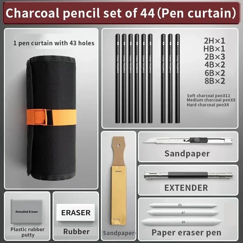 Professional Sketching Pen Set — Complete Art Supplies for Students