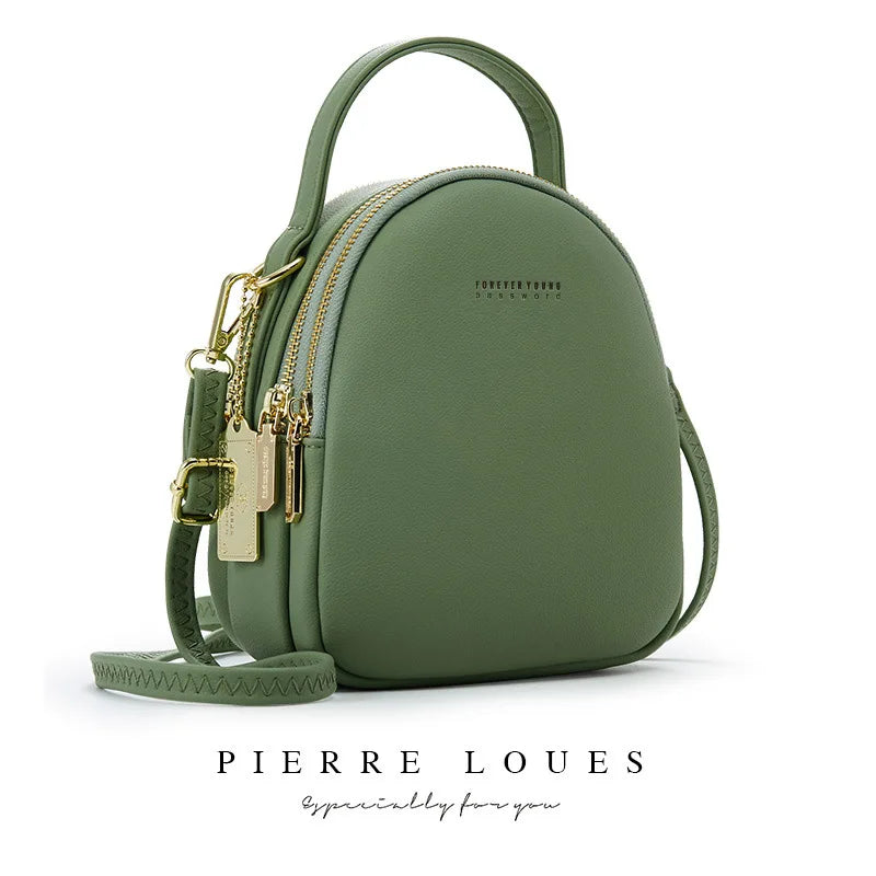 Mini PU Leather Backpack — Stylish Multi-Function Shoulder Bag for Women