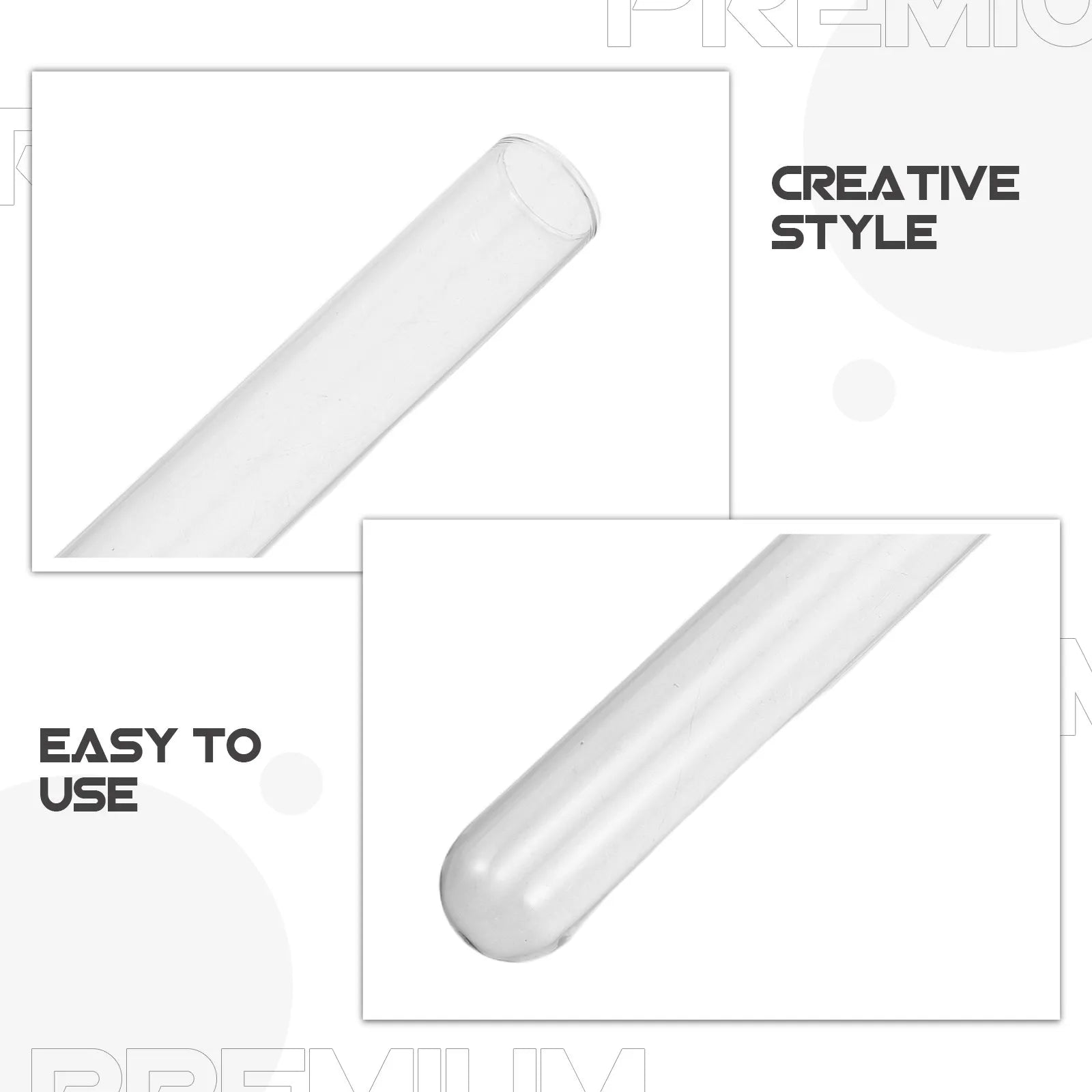 Borosilicate Glass Test Tubes — Clear Laboratory Glassware for Science Experiments