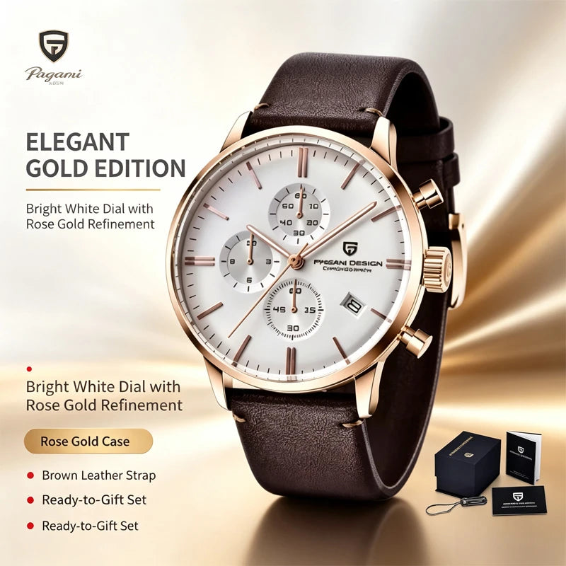 PAGANI DESIGN 2720 Chronograph Watch — Professional Business & Sport Quartz