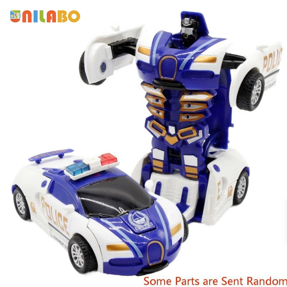 Transformable Robot Sports Car Toy — Diecast Model Vehicle for Kids