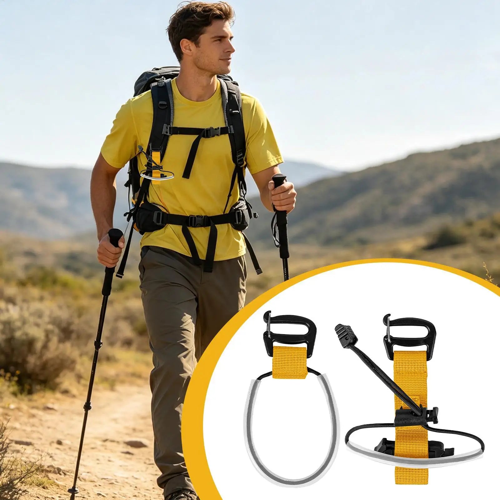 Trekking Pole Carrier — Quick-Attach Backpack Strap Holder