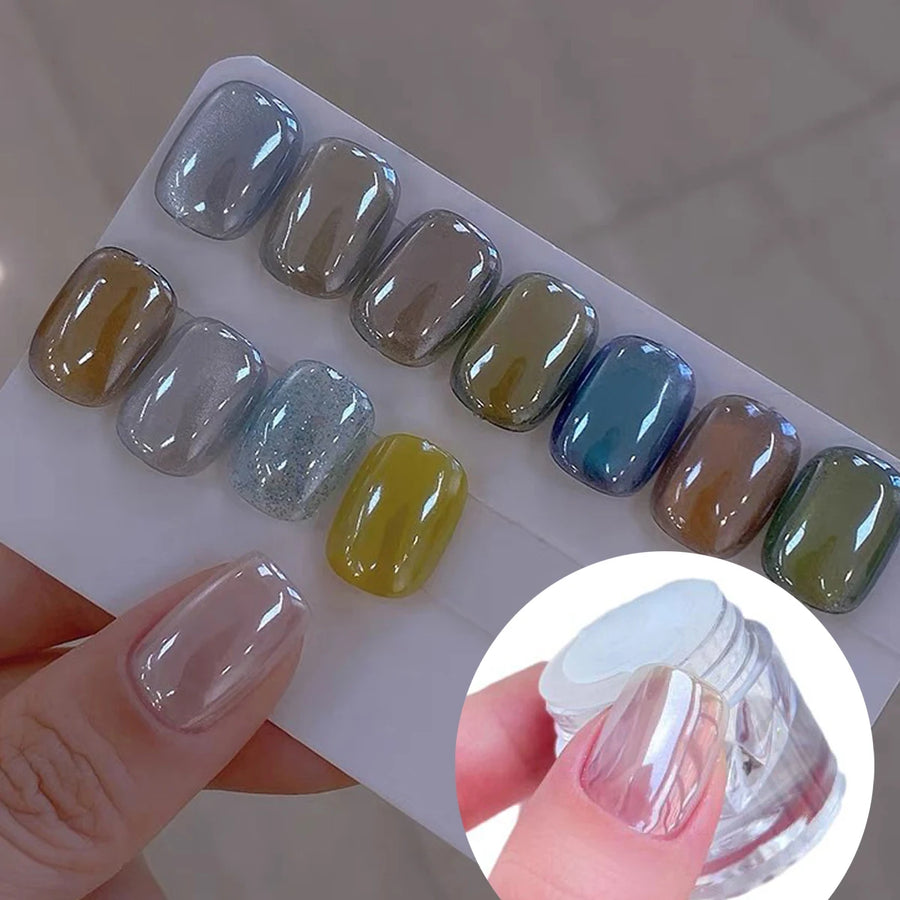 MAFANAILS White Chrome Nail Powder — Super Glossy Mirror Effect Pigment