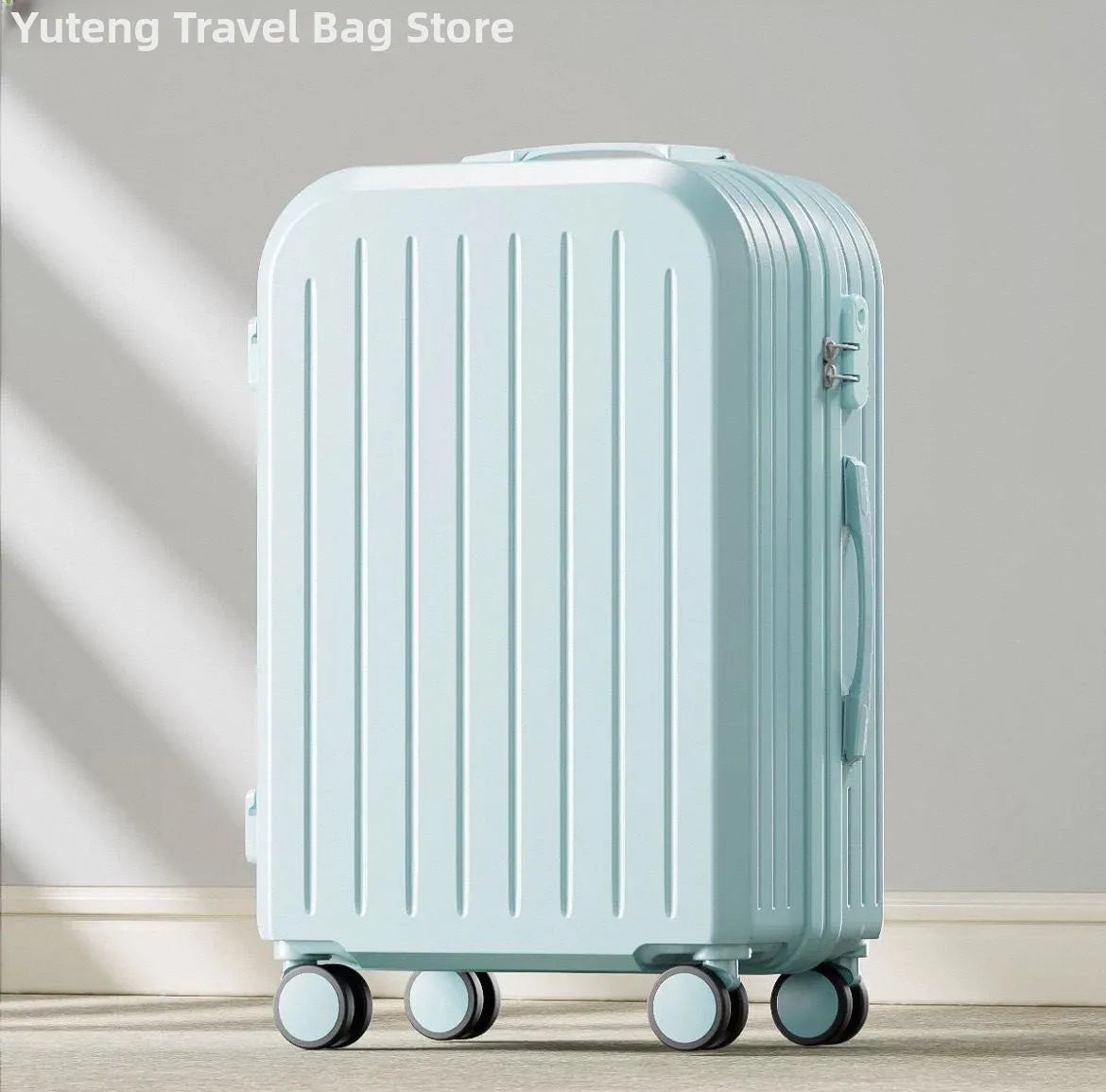Durable ABS+PC Travel Suitcase — Silent Wheels & Password Lock
