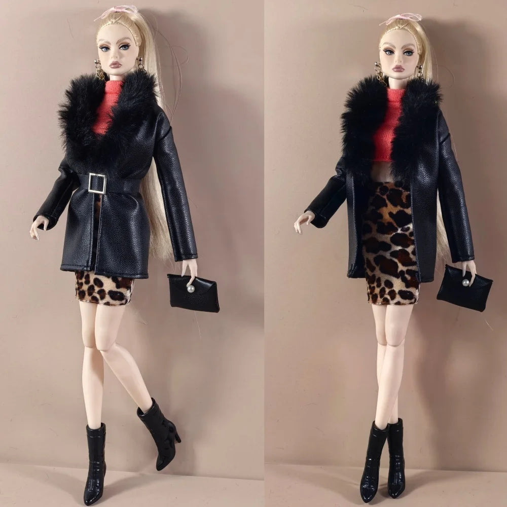 Handmade Doll Outfit Overcoat — Fashionable Accessory Set for 11.5 Inch Dolls