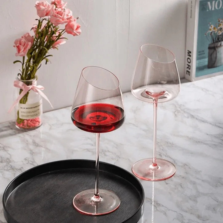PDQ Pink Flamingo Wine Glass Set — Creative Crystal Goblets for Champagne