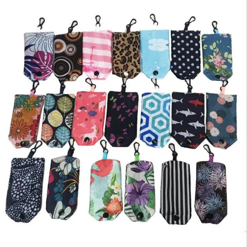 Foldable Reusable Shopping Bag — Portable Nylon Grocery Tote
