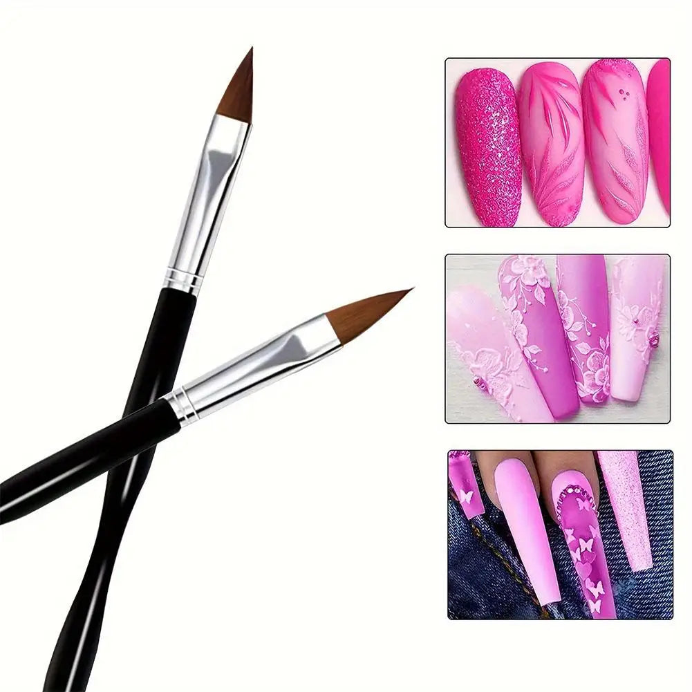 10-Piece Nail Art Brush Set — Precision Tools for Gel Polish and Detailing
