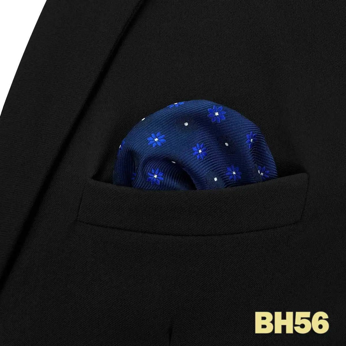 shlax&wing Men's Paisley Pocket Square — Elegant Microfiber Handkerchief for Suits