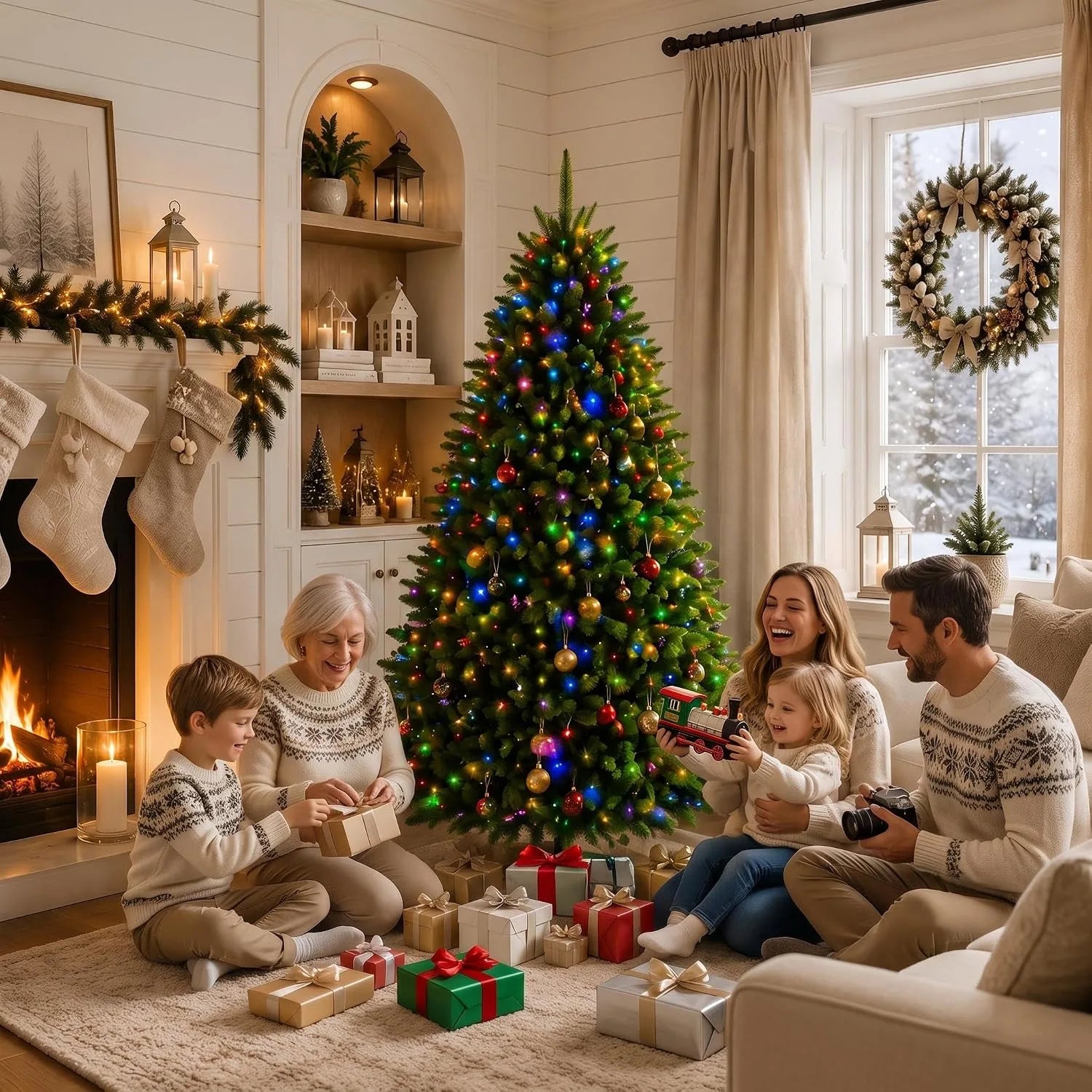 ANIXOL Artificial Christmas Tree — Full Layered Profile for Holiday Decor
