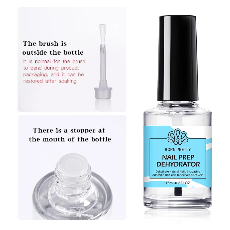 BORN PRETTY Nail Prep Dehydrator and Prime Set — Long Lasting Gel Prep