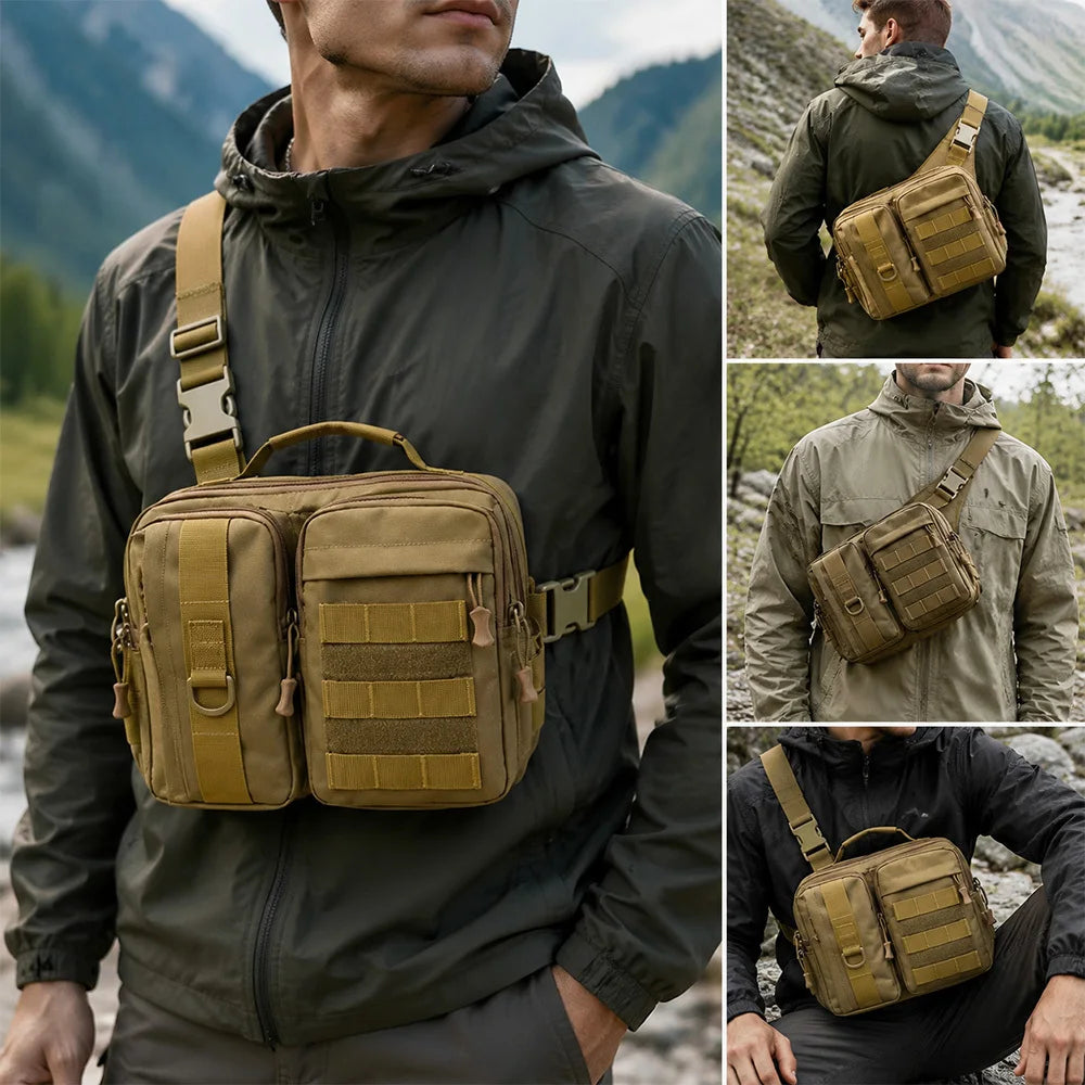 Tactical Shoulder Sling Bag — Durable Nylon Crossbody for Outdoor Adventures
