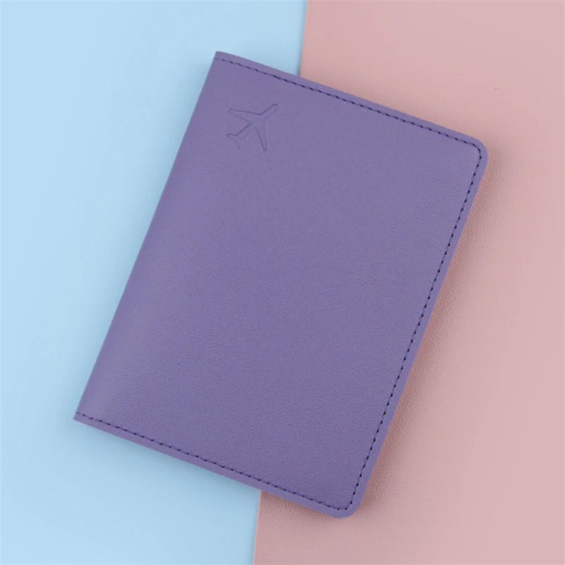 PU Leather Passport Cover — Slim Travel Wallet with Card Holders