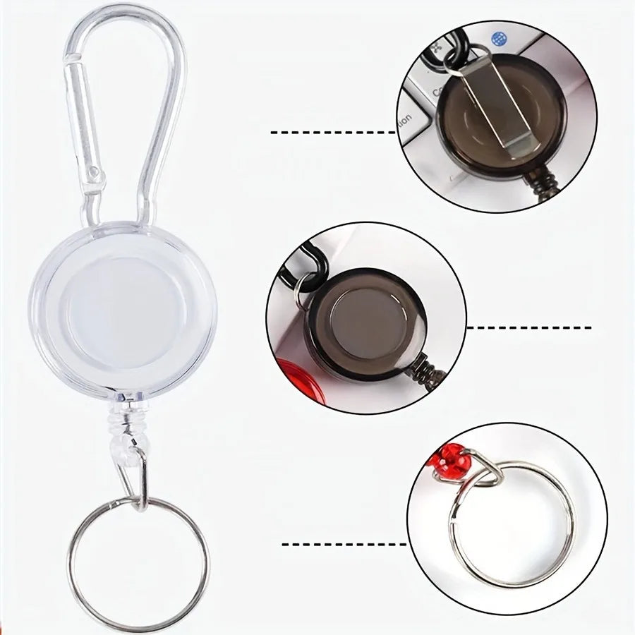 Retractable Badge Holder — Durable Aluminum Alloy Pull Buckle