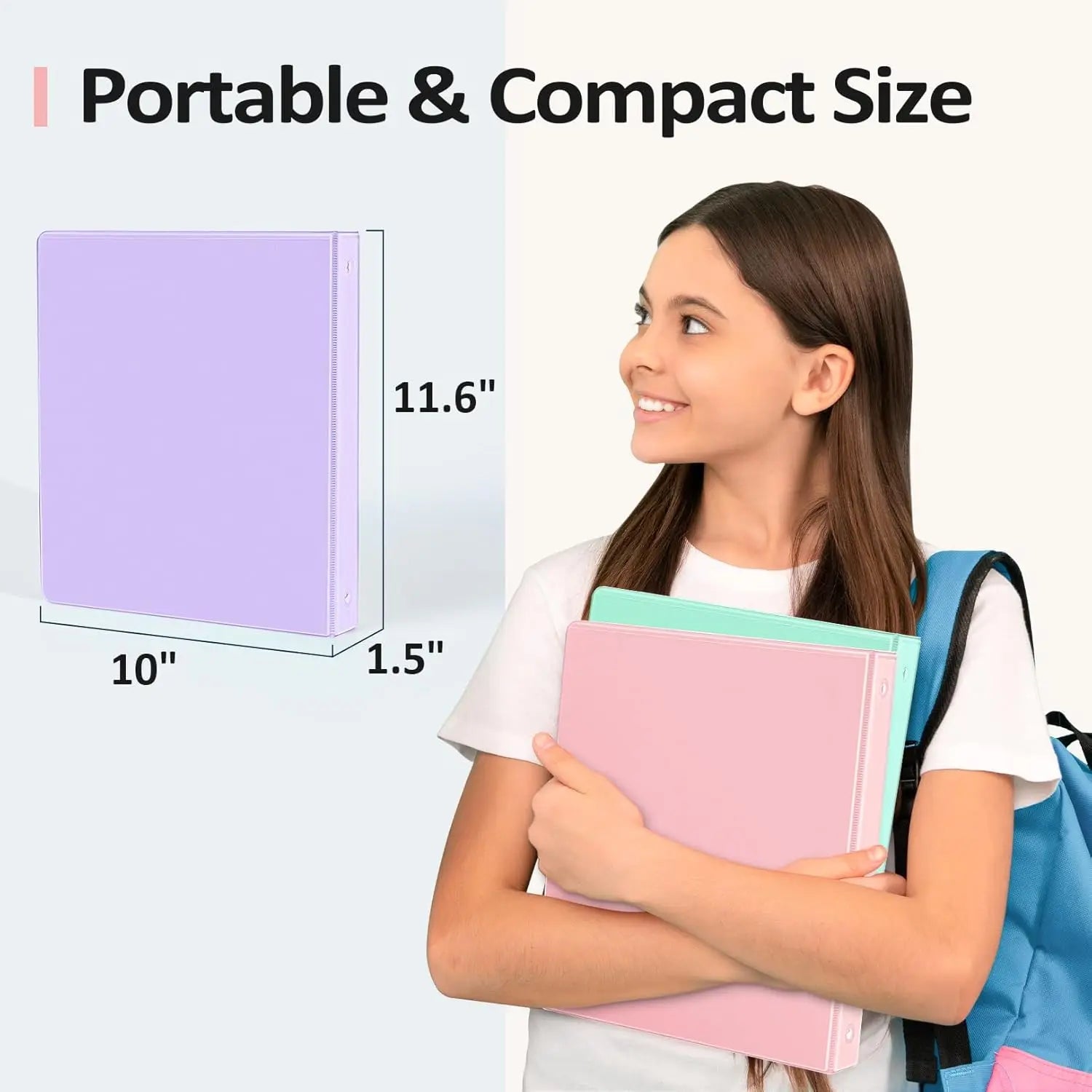 1-Inch 3-Ring Binder — Versatile Organizer with Interior Pockets