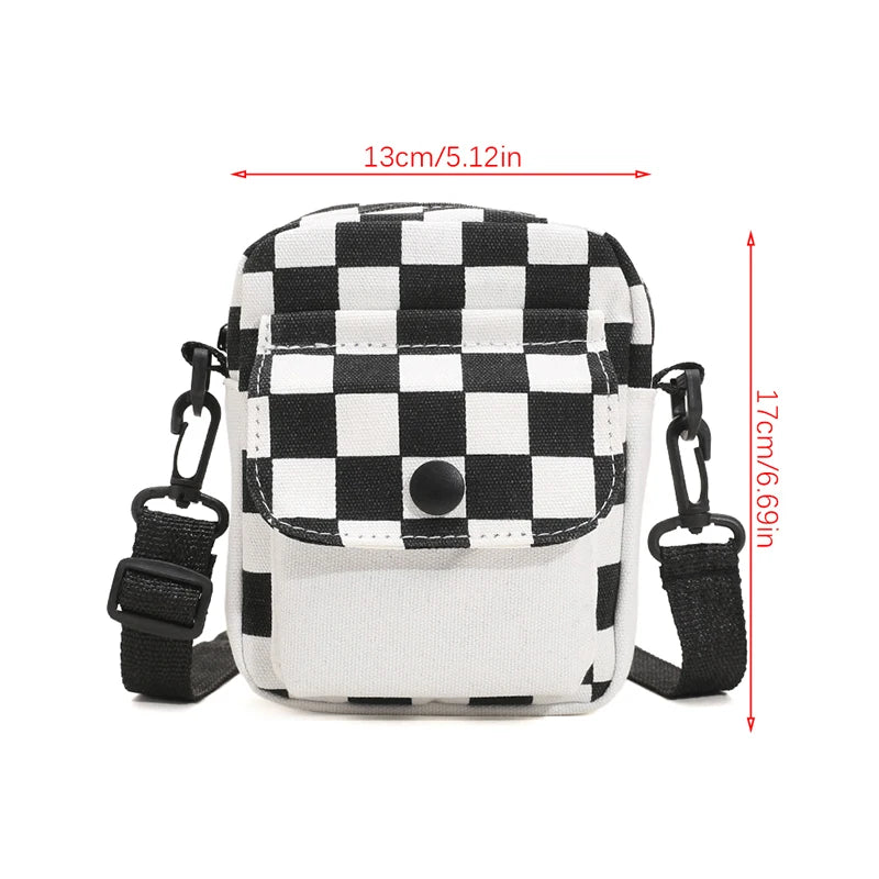 JETTING Men's Sports Messenger Bag — Compact Checkered Travel Shoulder Bag