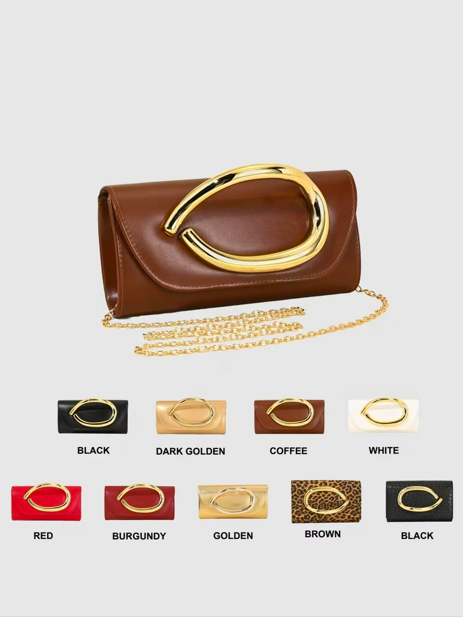 Women's Vintage Box Clutch — Elegant Evening Bag for Parties