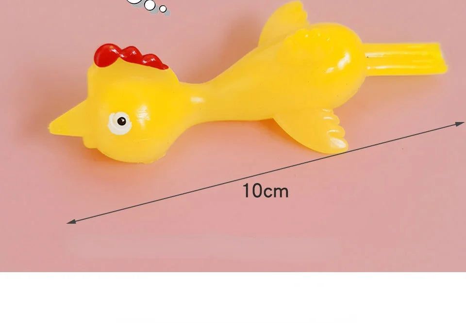Rubber Chicken Finger Slingshot Toy — Novelty Ejection Prank Gift