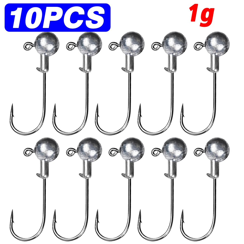 LAKBAT Jig Head Fishing Hooks — High Carbon Steel Lures for Bass and Pike