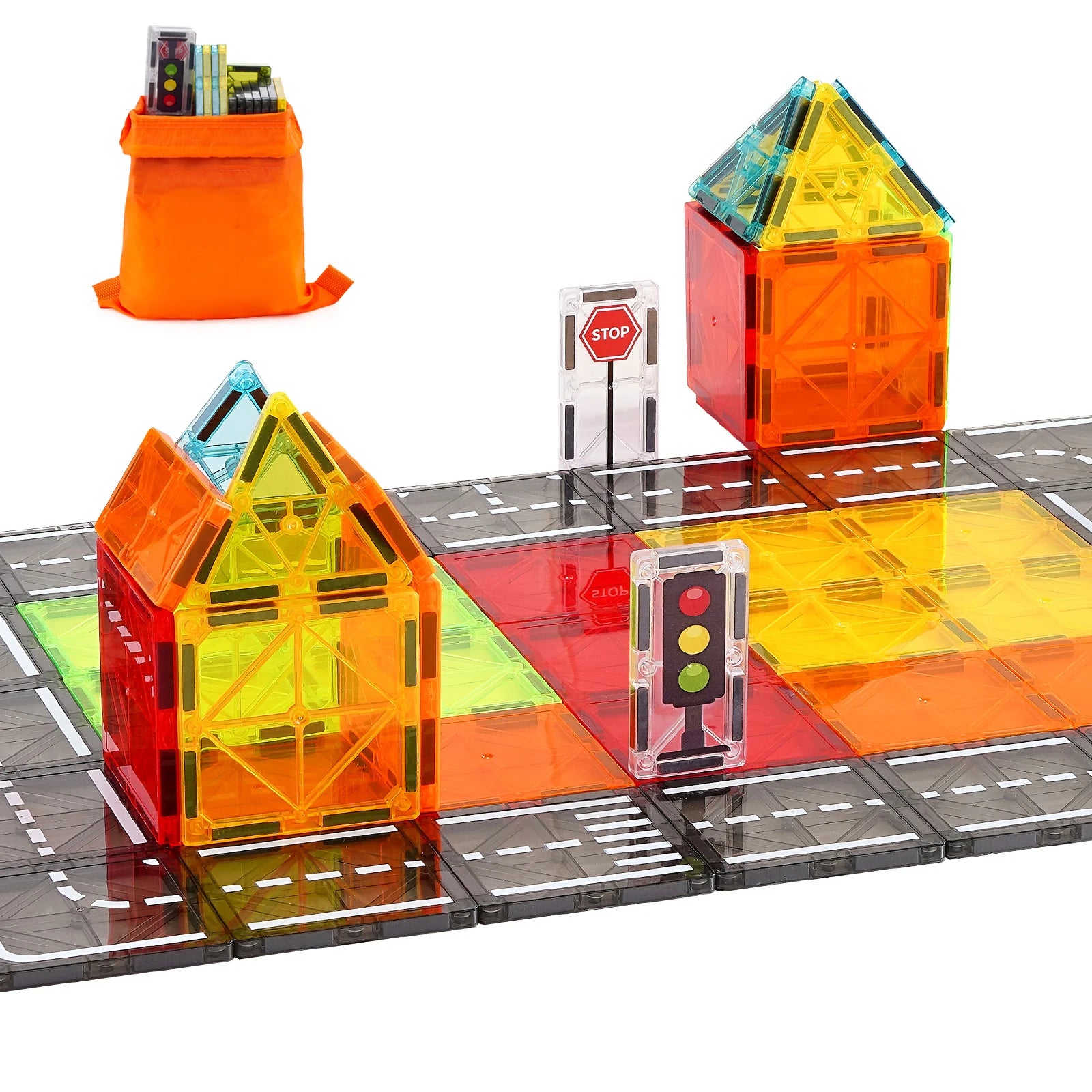 SucceBuy Magnetic Tiles Building Set — 56 PCS STEM Educational Construction Toy