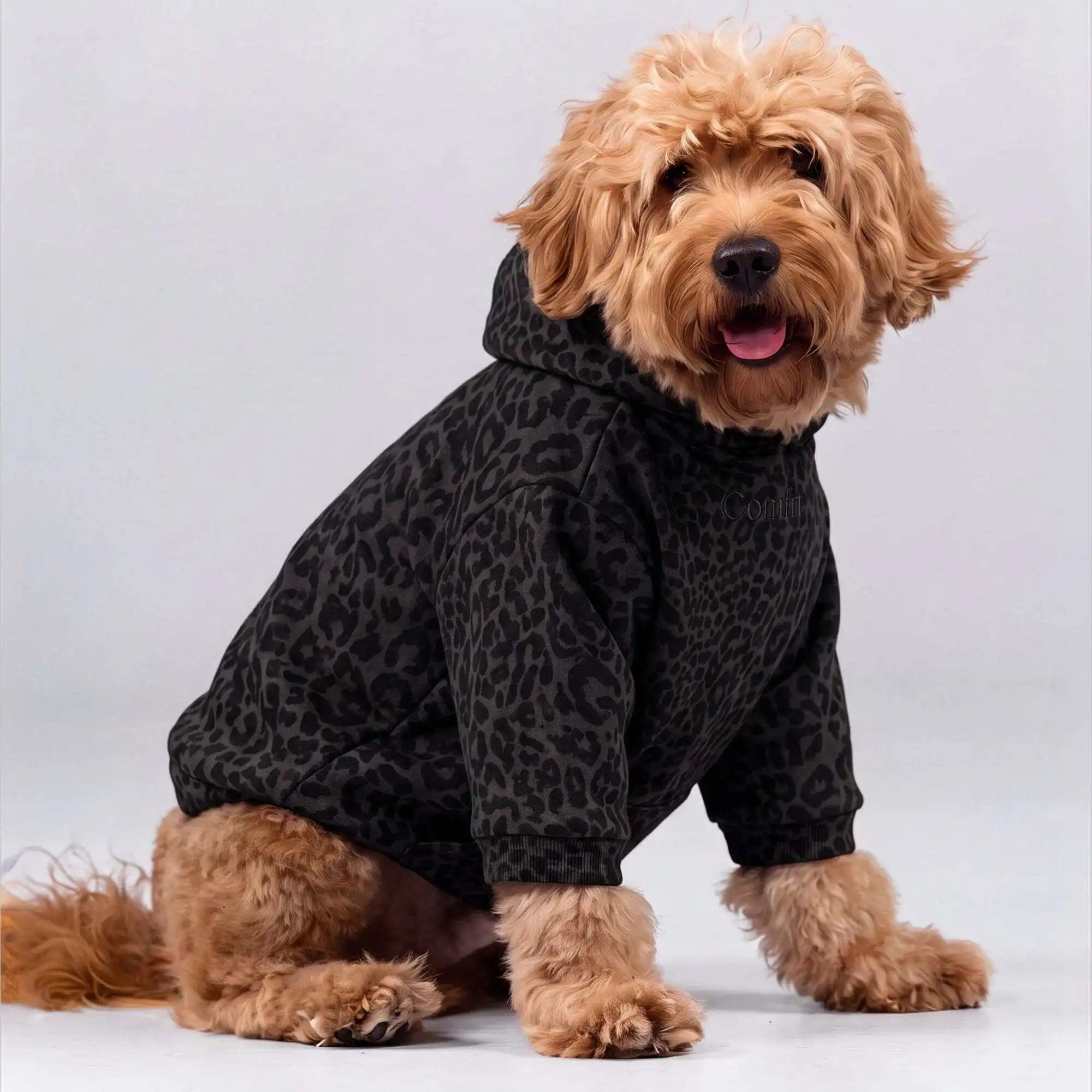Warm Pet Hoodie — Soft Cotton Blend Sweatshirt with Leash Opening