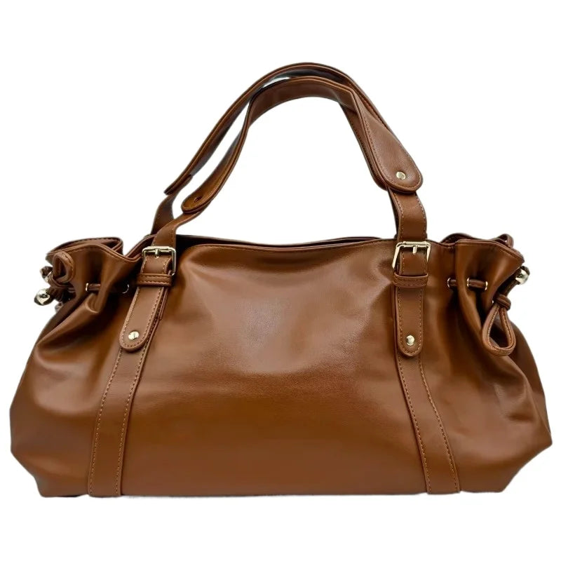 Women's Elegant Boston Style Crossbody Bag — Versatile Work Handbag