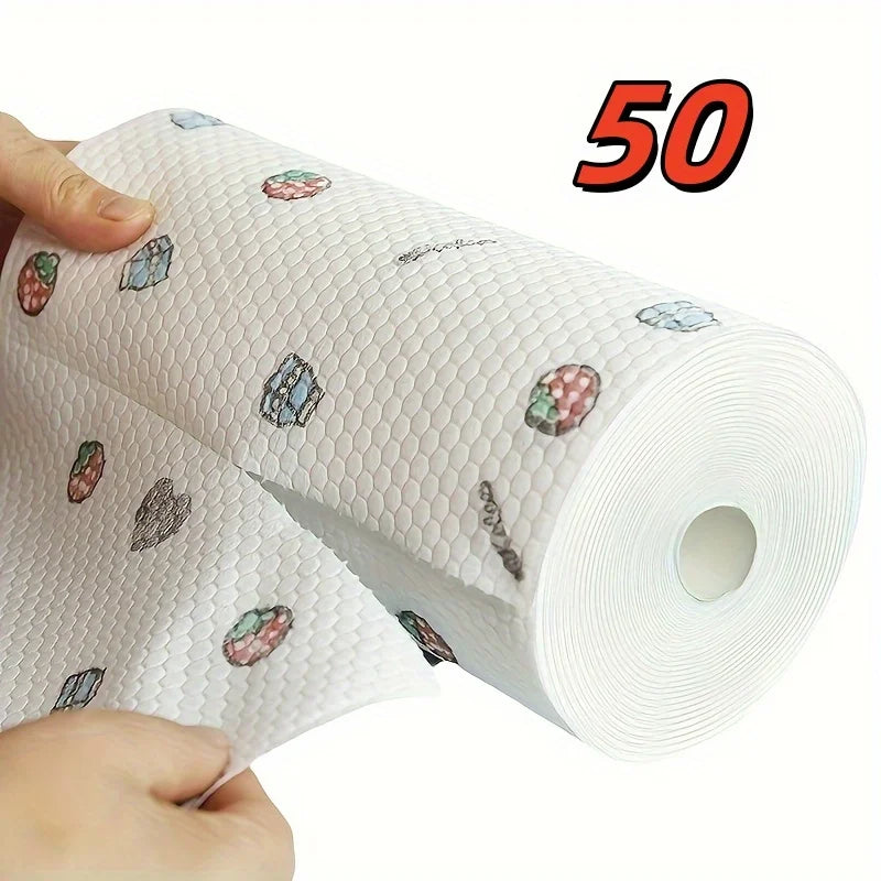 Absorbent Kitchen Dishcloths — Thickened Wood Pulp Cleaning Sheets