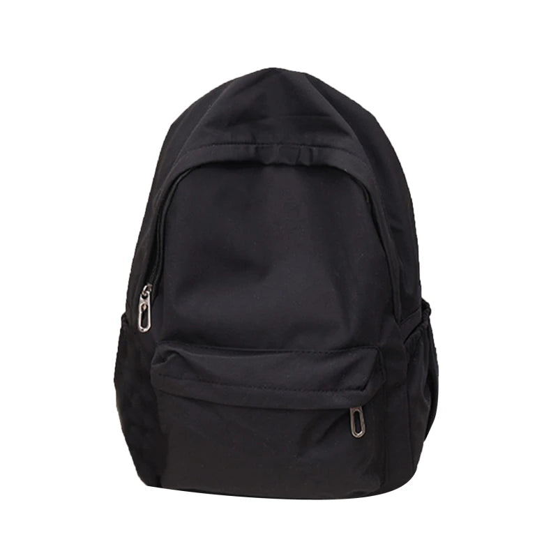 Women's Casual Nylon Backpack — Large Capacity School Rucksack