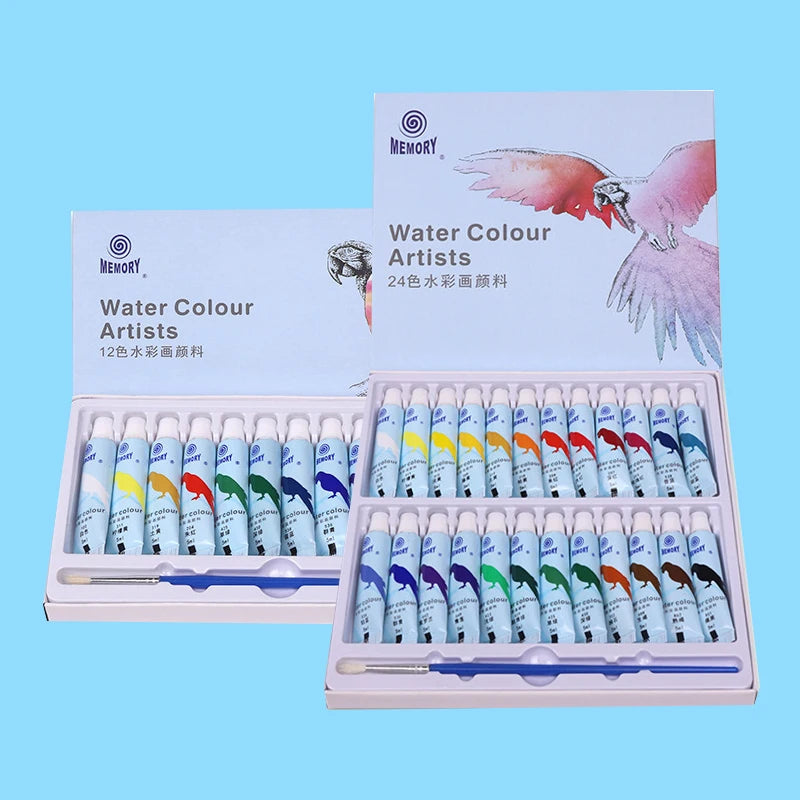 Acrylic and Watercolor Paint Set — Vibrant Pigment Kit for Students