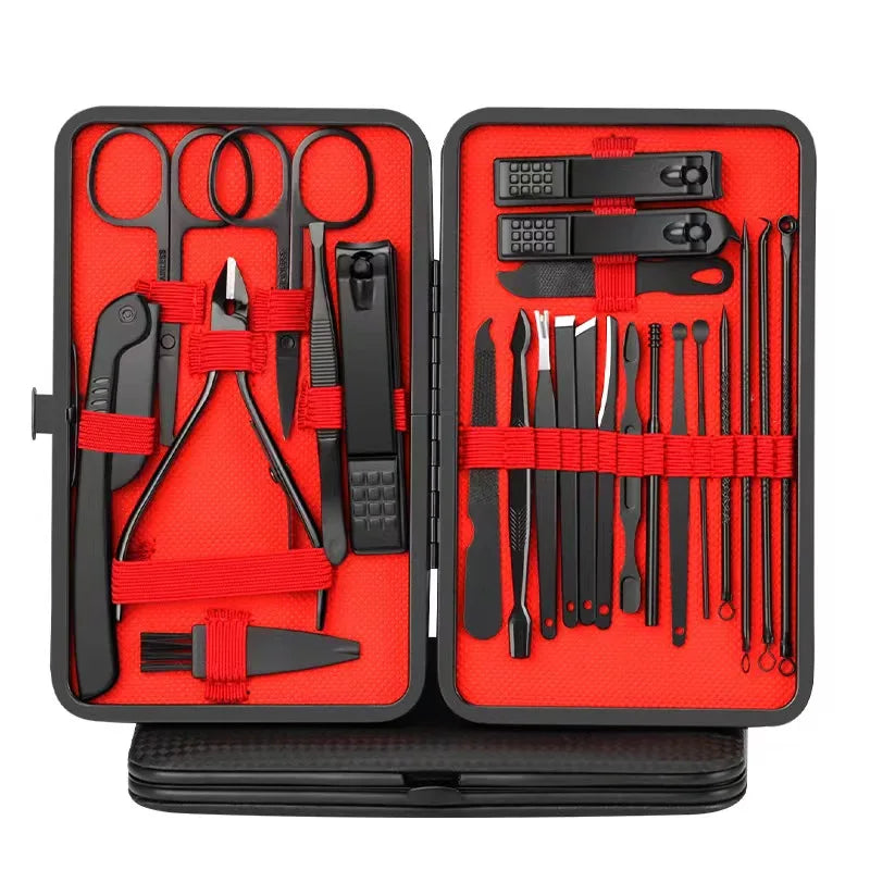 Professional Manicure and Pedicure Set — Stainless Steel Nail Care Kit